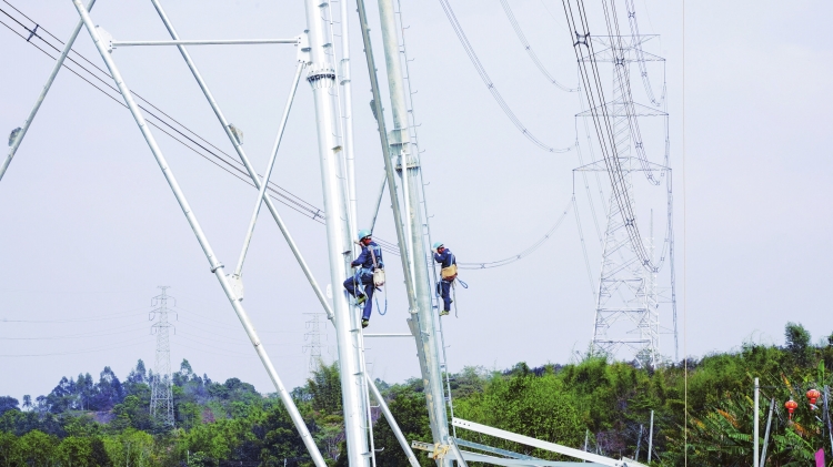 廣東江門供電局500千伏五江甲乙線增容改造工程投運(yùn)